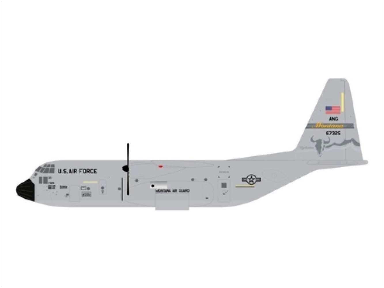 C-130H3 Hercules US Air Force Model 1:400