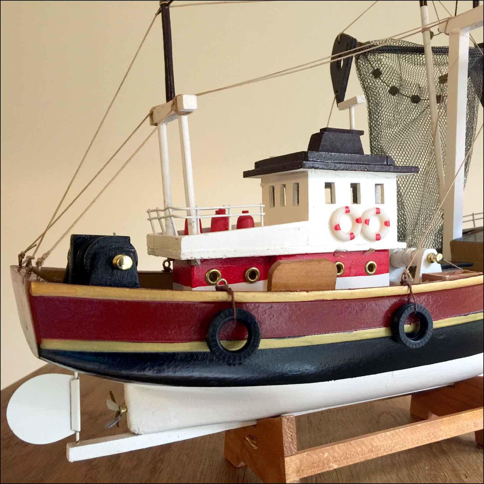 small fishing boat model for decor
