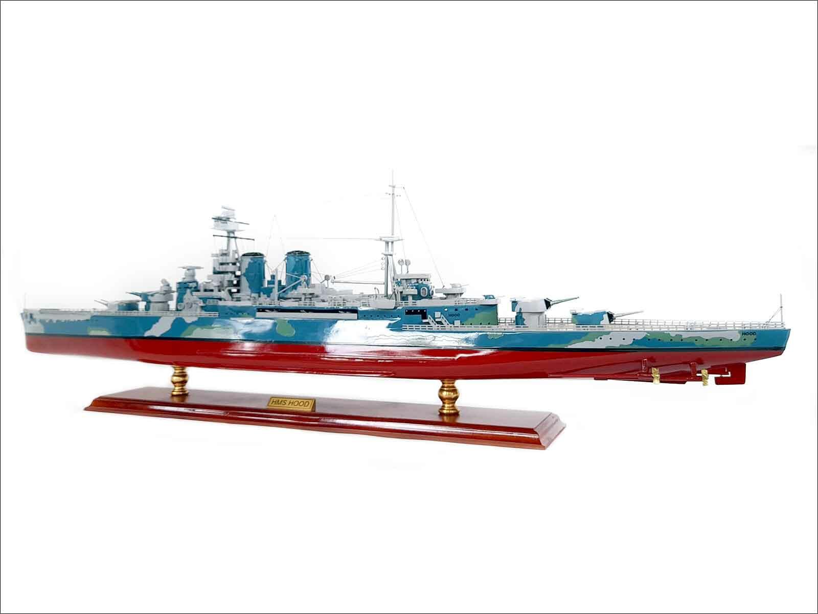 HMS Hood Battlecruiser Model with Camouflage