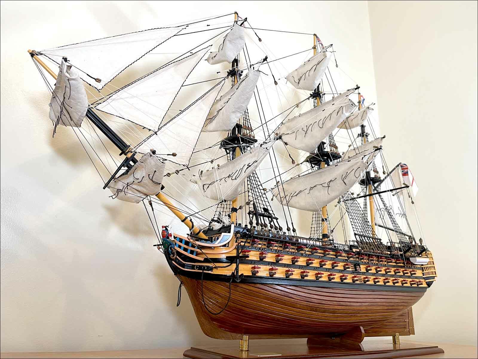 large wooden model boat HMS Victory