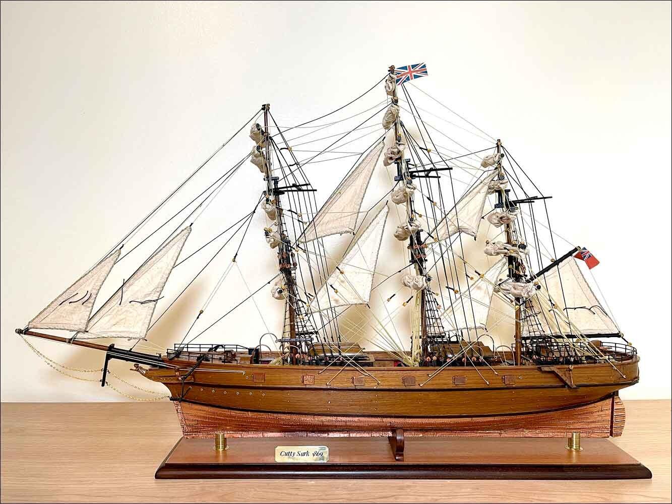 Cutty Sark Model Ship with Copper Plated Hull