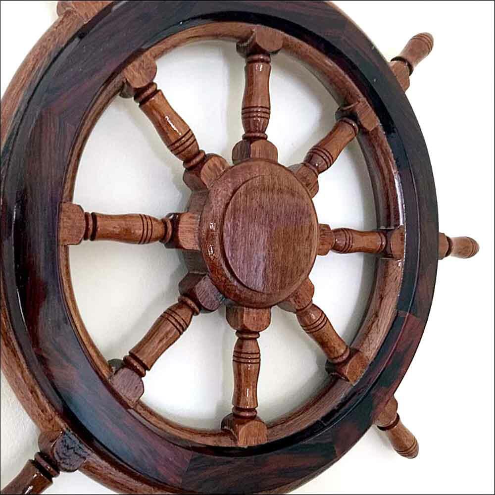 wooden ship wheel to hang on the wall