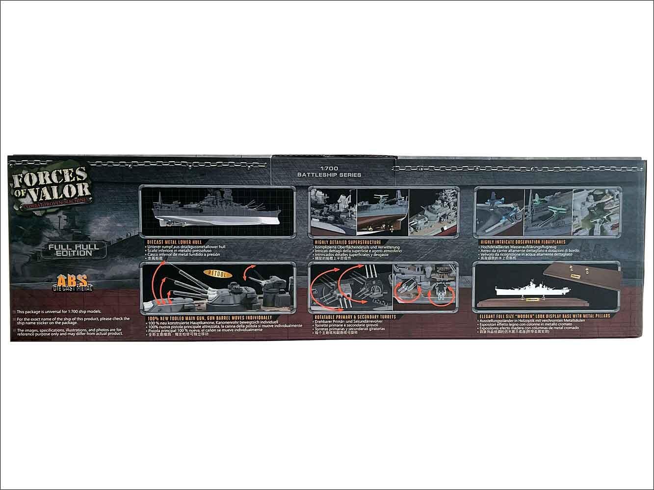 Forces of Valor Bismarck diecast model for display