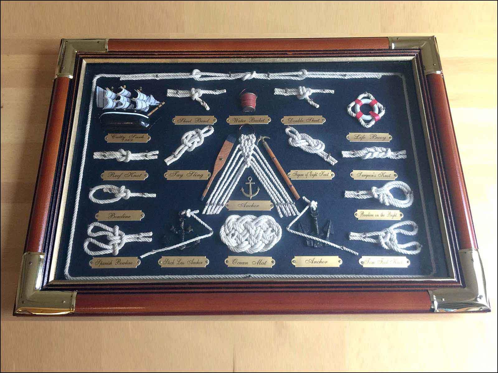 framed nautical knot board for sale