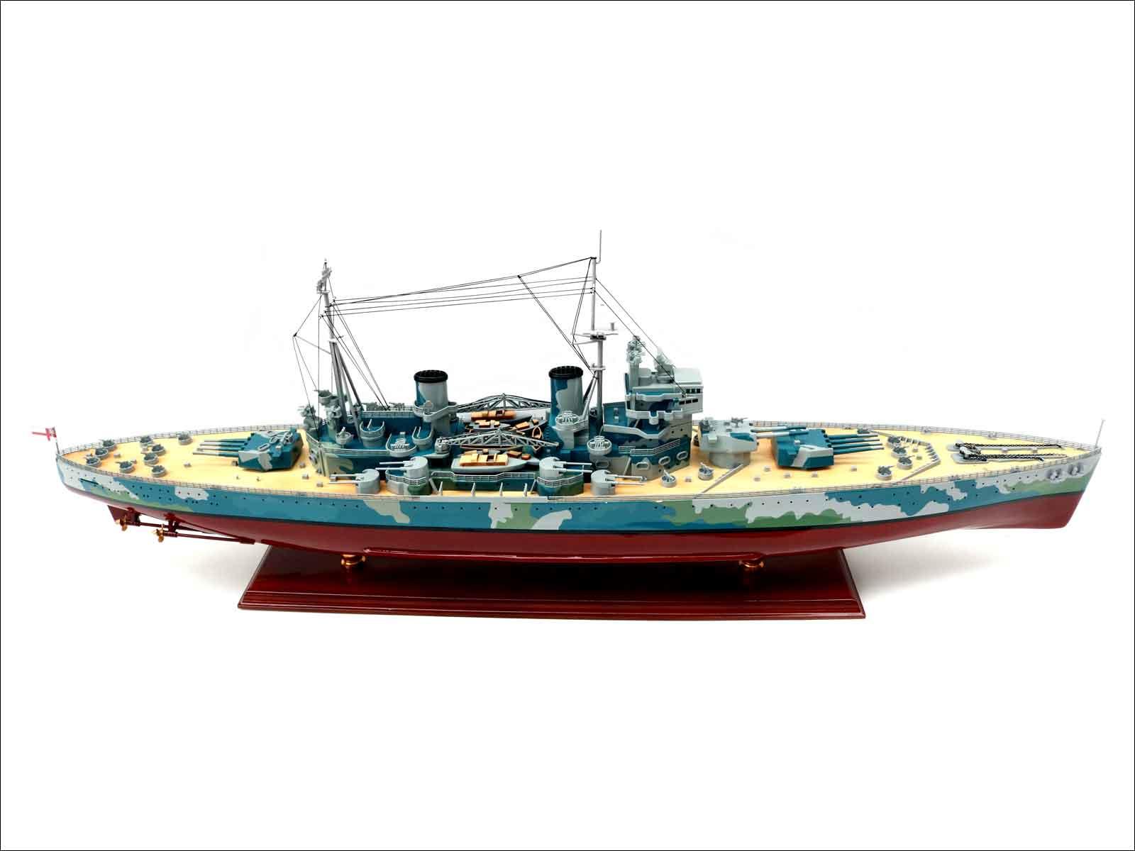 pre built HMS King George V battleship model