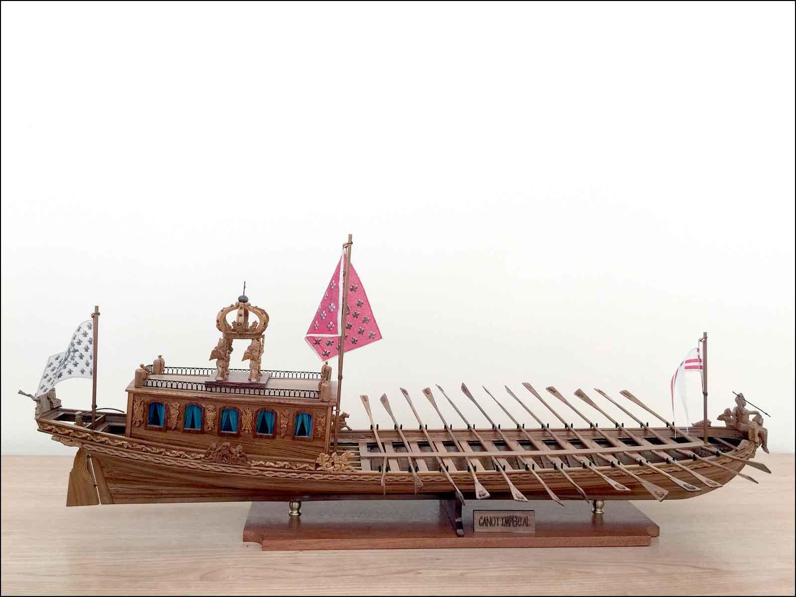 handmade model ship Le Canot Imperiale