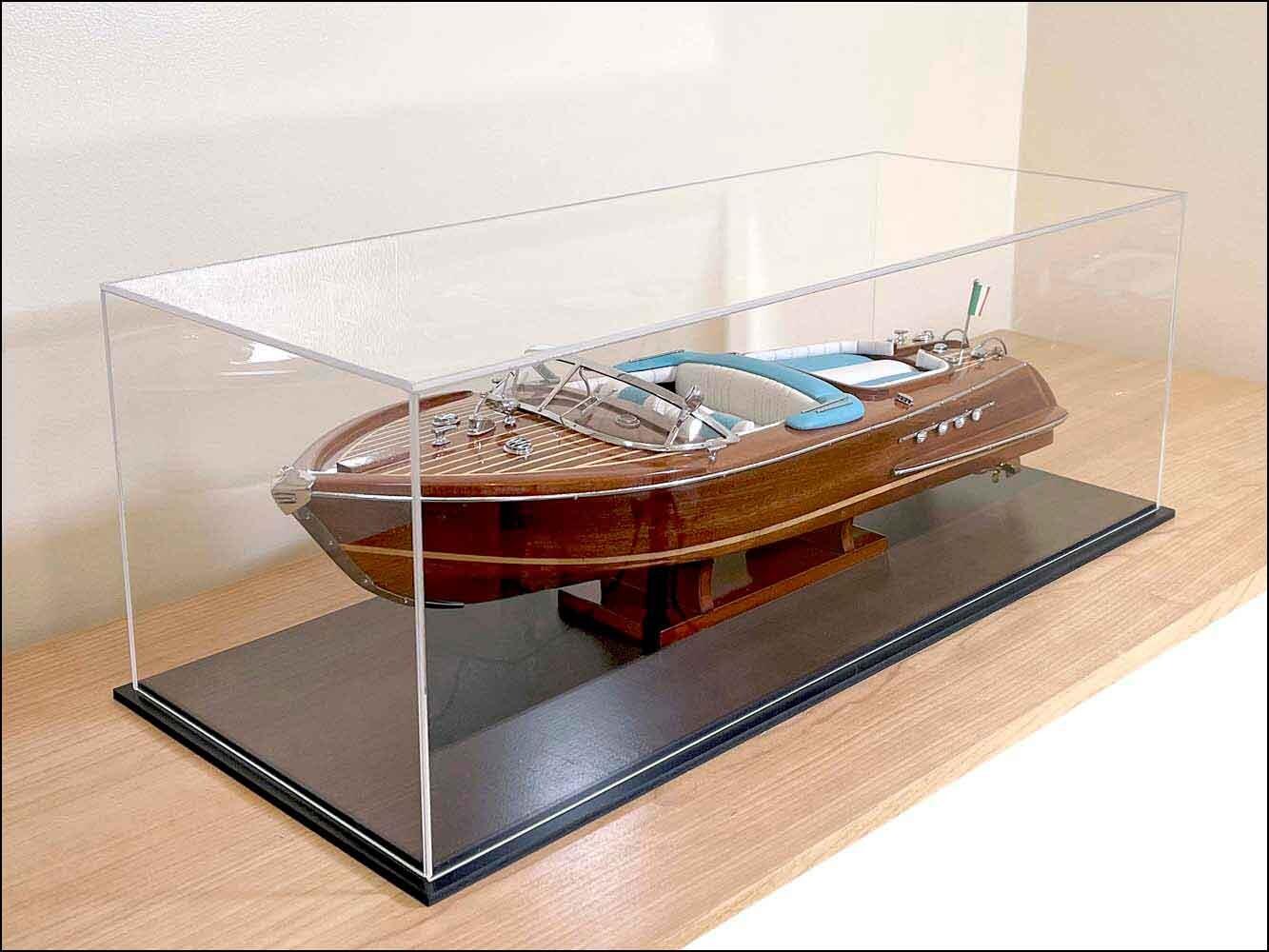 Riva Aquarama replica in display case