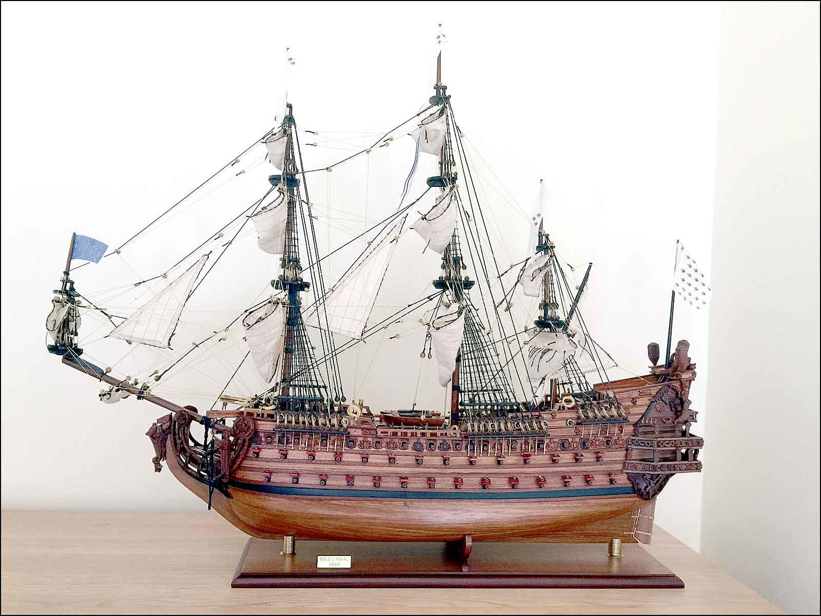 large scale Le Soleil Royal model ship