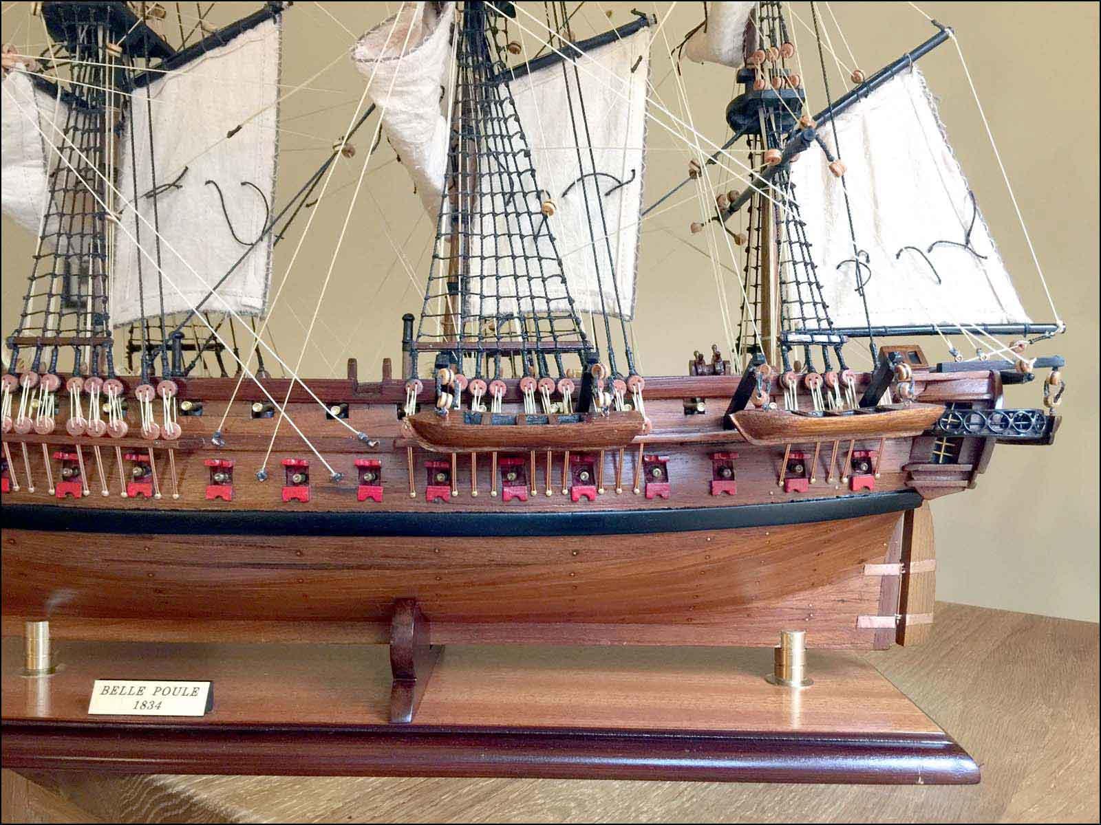built Belle Poule model ship