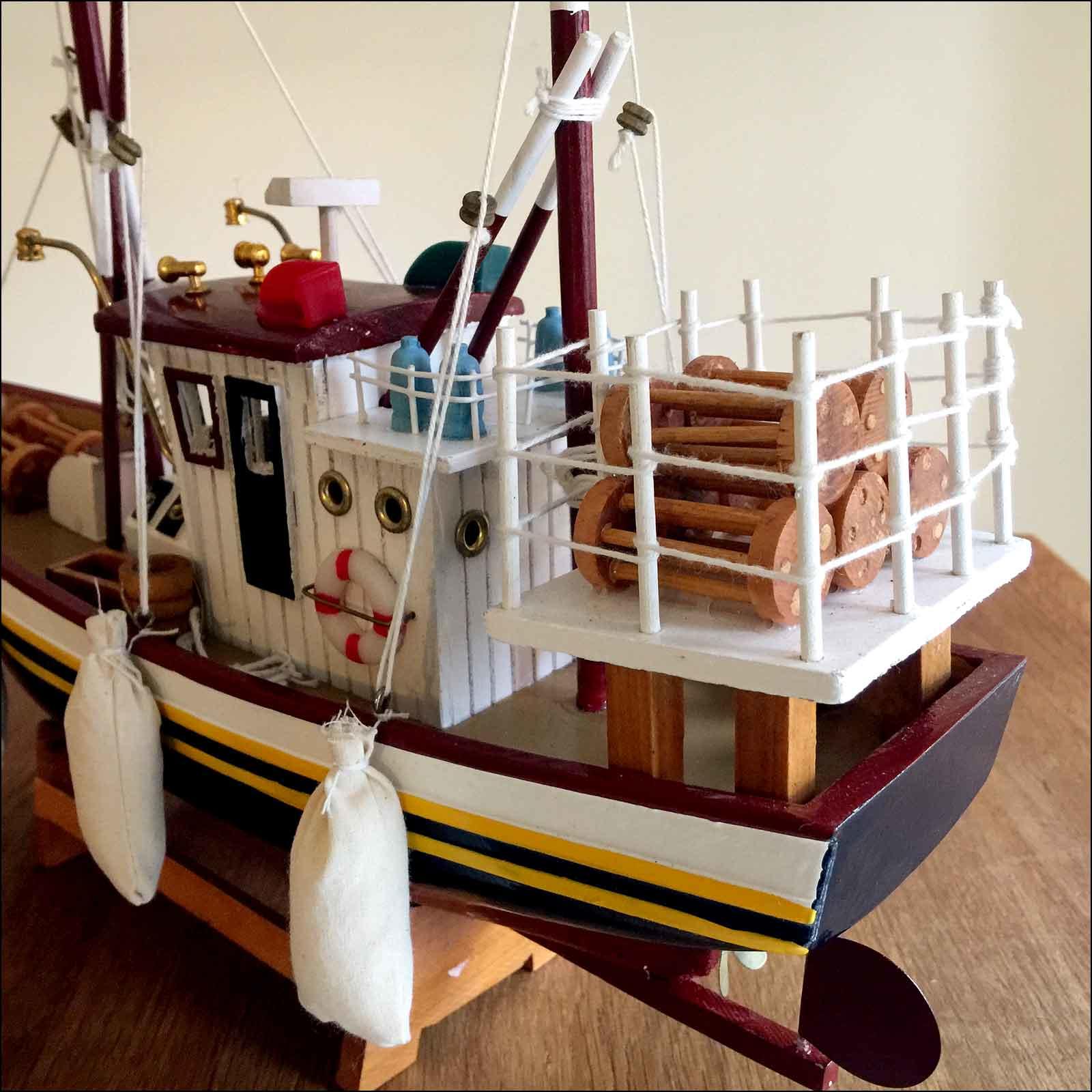 decorative model fishing boat