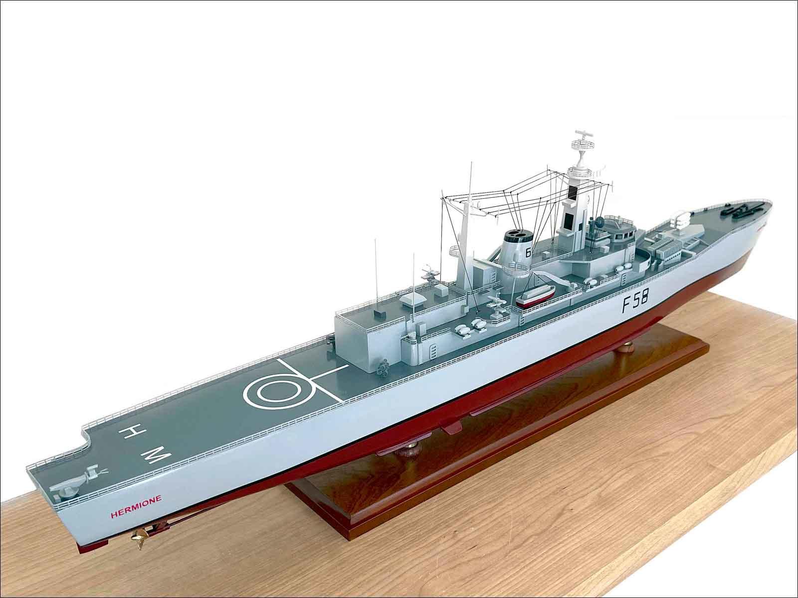 HMS Hermione (F58) battleship model