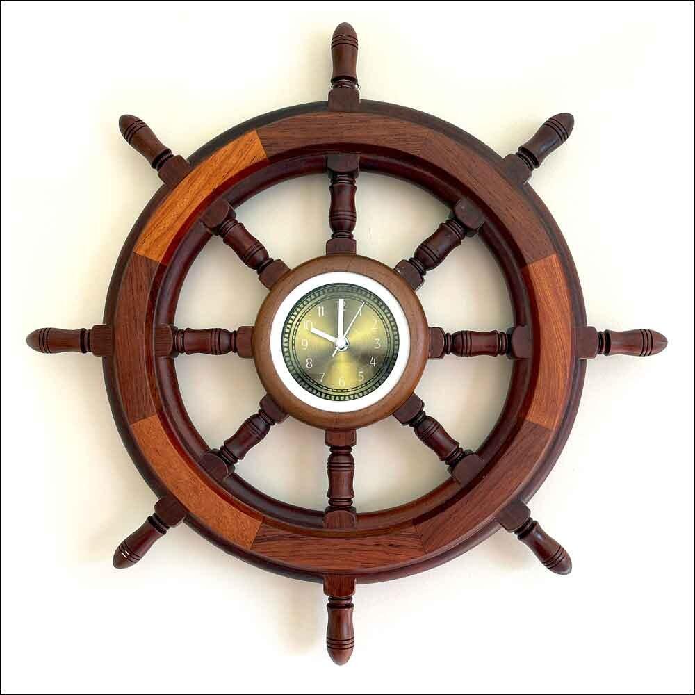 Ship steering wheel clock for decoration