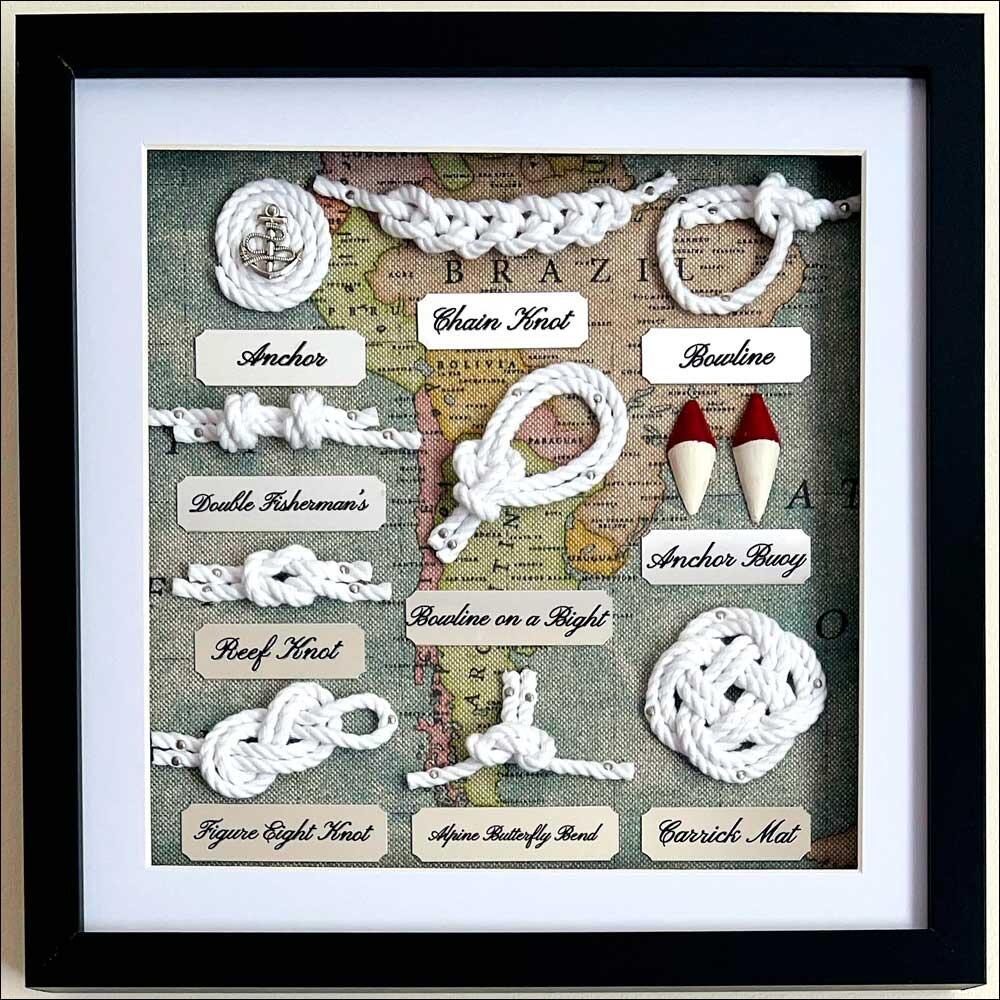 Nautical Knots with South America map