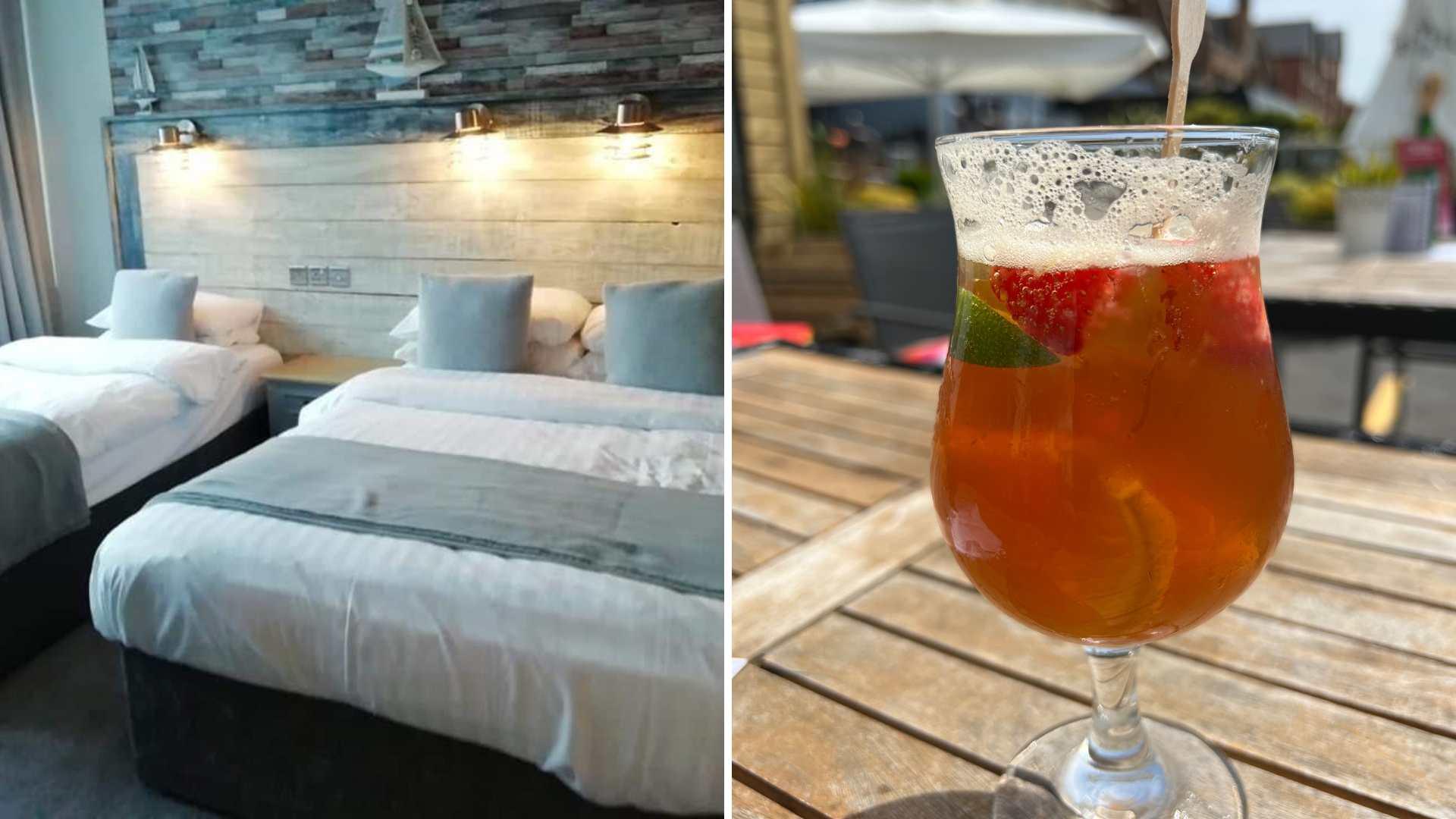 Inn on the prom - bedroom and drink