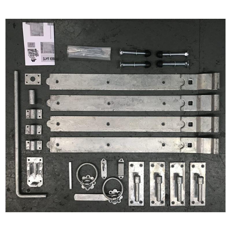 Low Double Driveway Gates Fitting Kit 18" Hinges