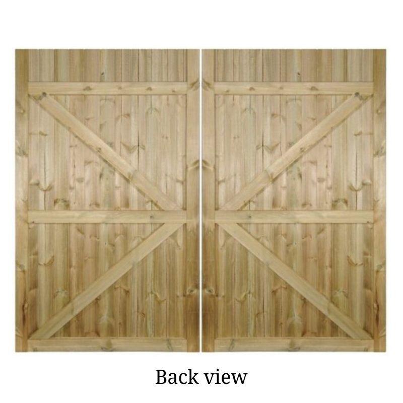 Carlton Flat Top Tall Double Driveway Gates