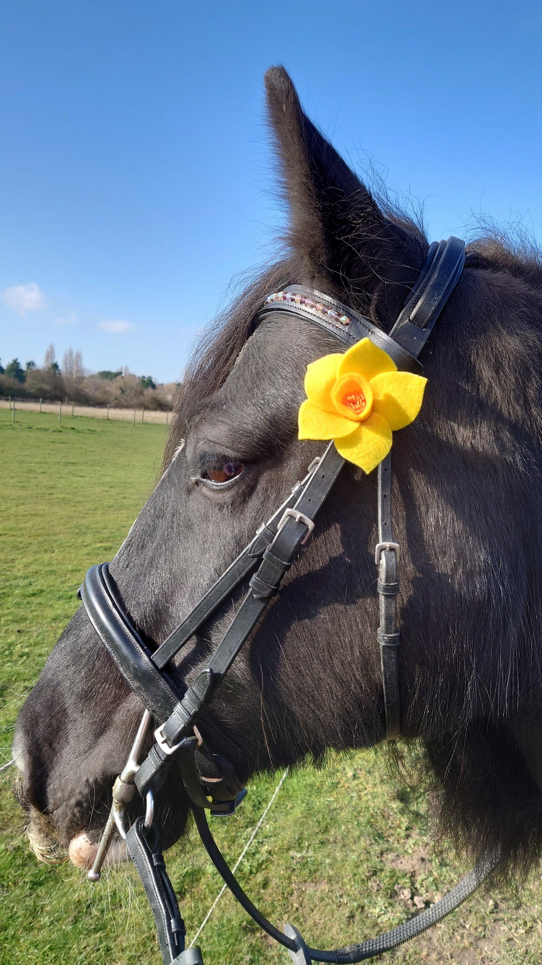 Daisy-Chain Equestrian Charm Daffodil Flower Bridle/Mane Charm