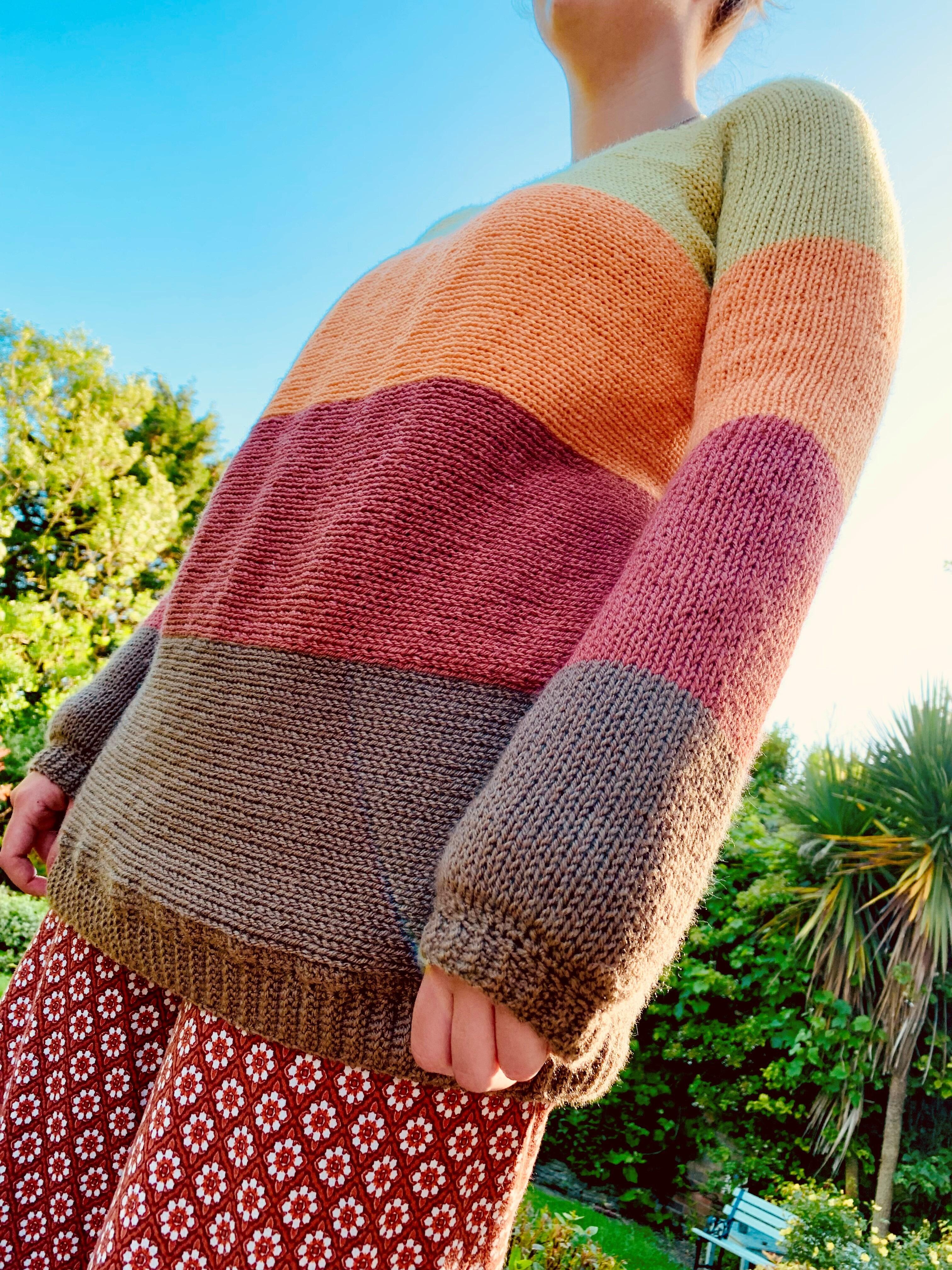 Circular Knitting Machine Patterns - Sunset Sweater Pattern - Digital ...