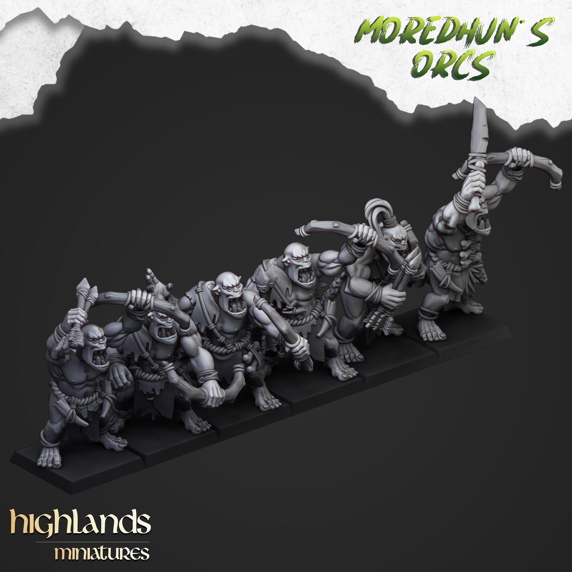 Cave Orc Warriors - Highlands Miniatures - 28/32mm scale