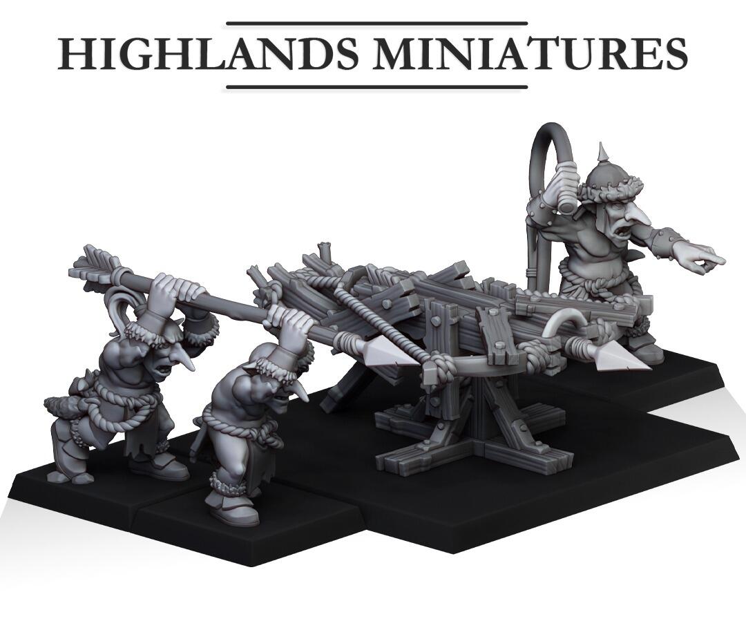 Goblin Big Crossbow - Highlands Miniatures - 28/32mm scale