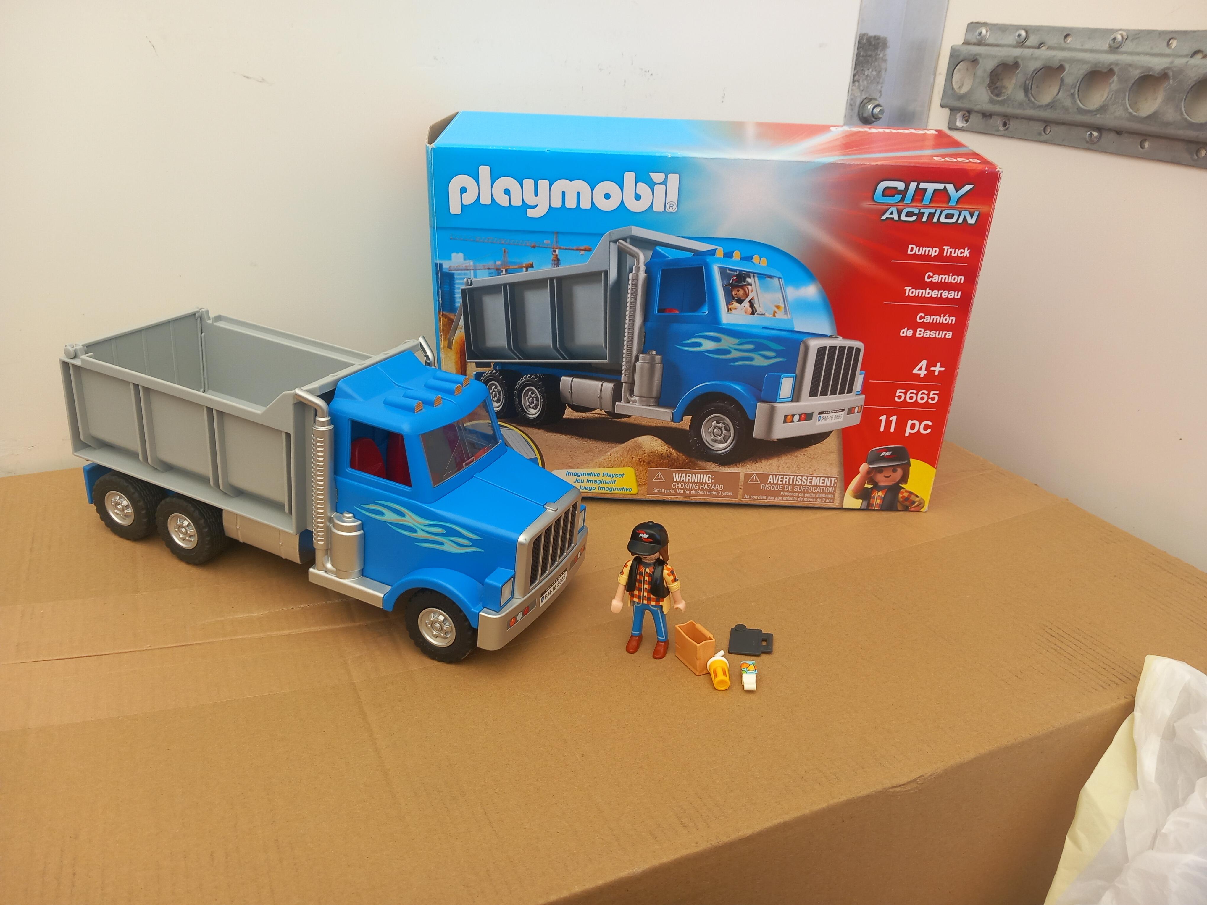 Playmobil 5665 Construction City Life Dumper Truck Used Clearance
