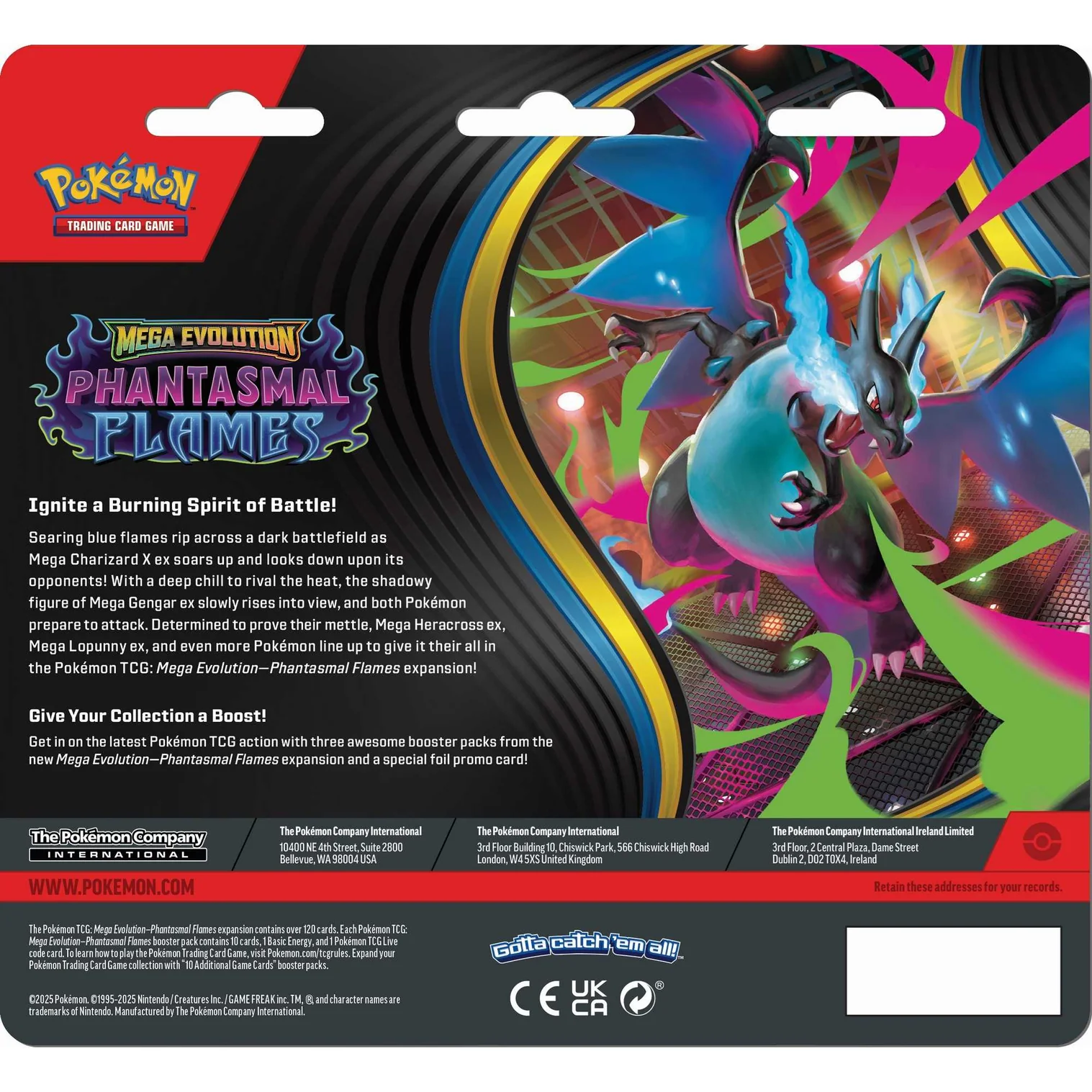 Pokémon Tripack 30 Ans – Flammes Fantomatiques – 1 Booster + 3 Cartes Promo + Pièce Collector Métal