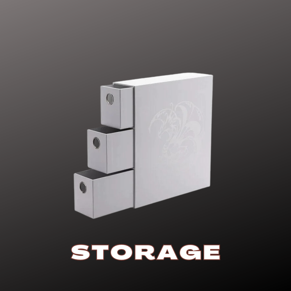 Card Storage solutions including Storage Draws Deck Boxes and cases