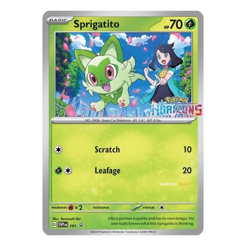 Pokemon Card Sprigatito SVP 191 Horizons Holo Promo Surging Sparks