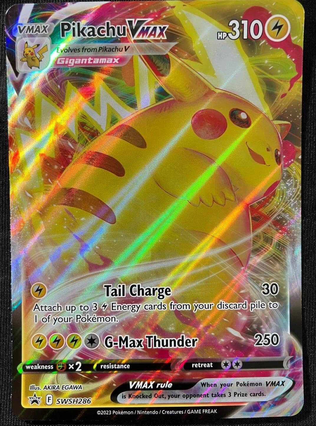 POKEMON TCG Pikachu VMax SWSH286 Jumbo Promo Card