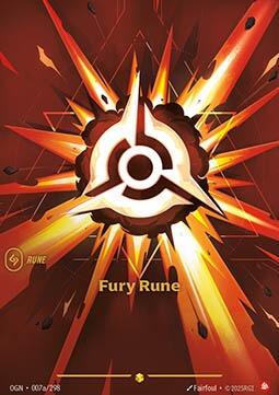 Riftbound - Fury Rune (V.2 - Showcase) Origins - Singles