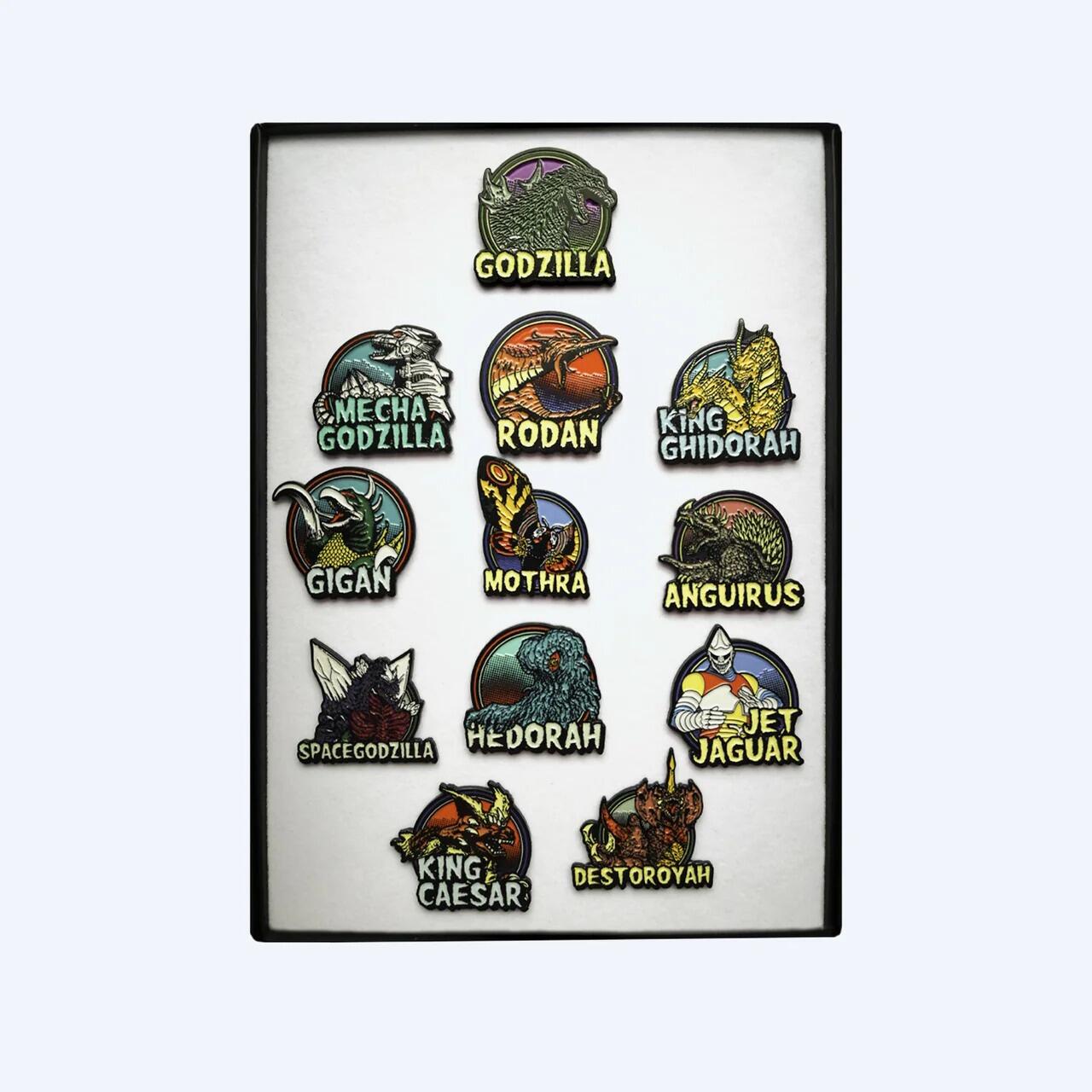 Godzilla Monsters Deluxe Enamel Pin Box Set – 12‑Pin Limited Edition ...