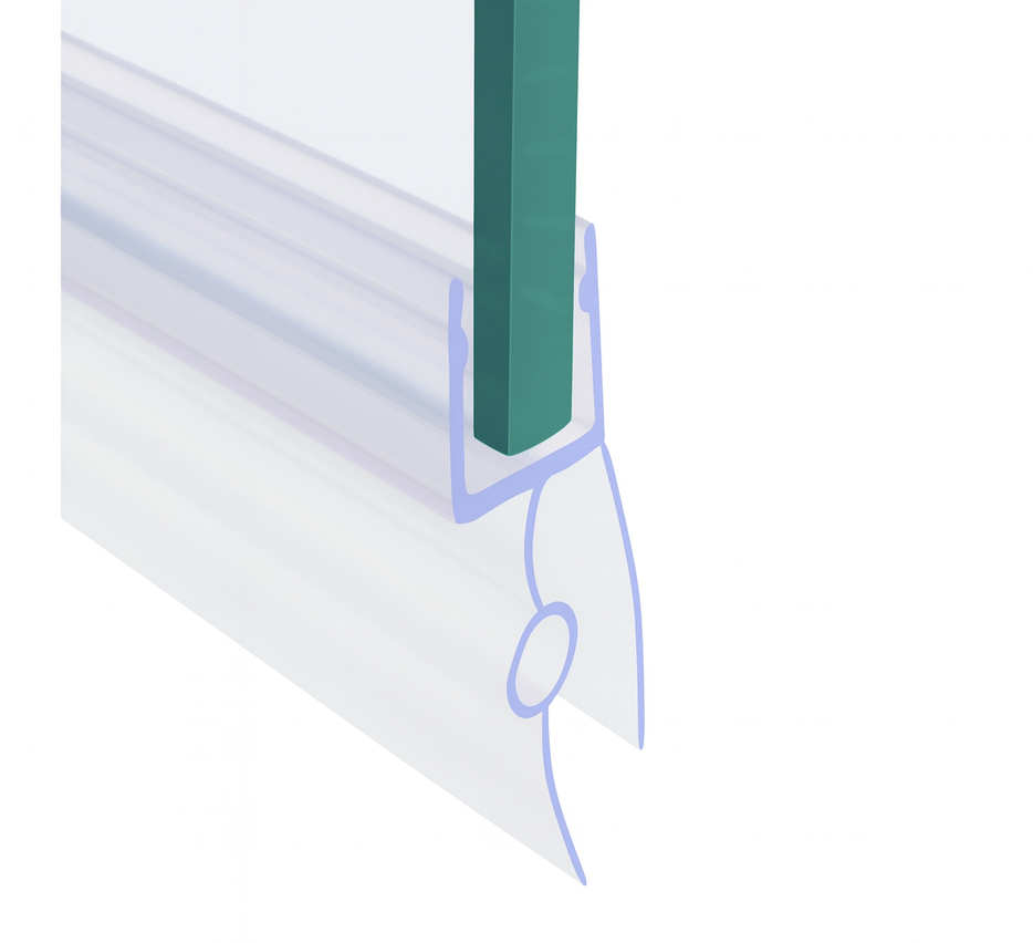 Large gap shower door seal