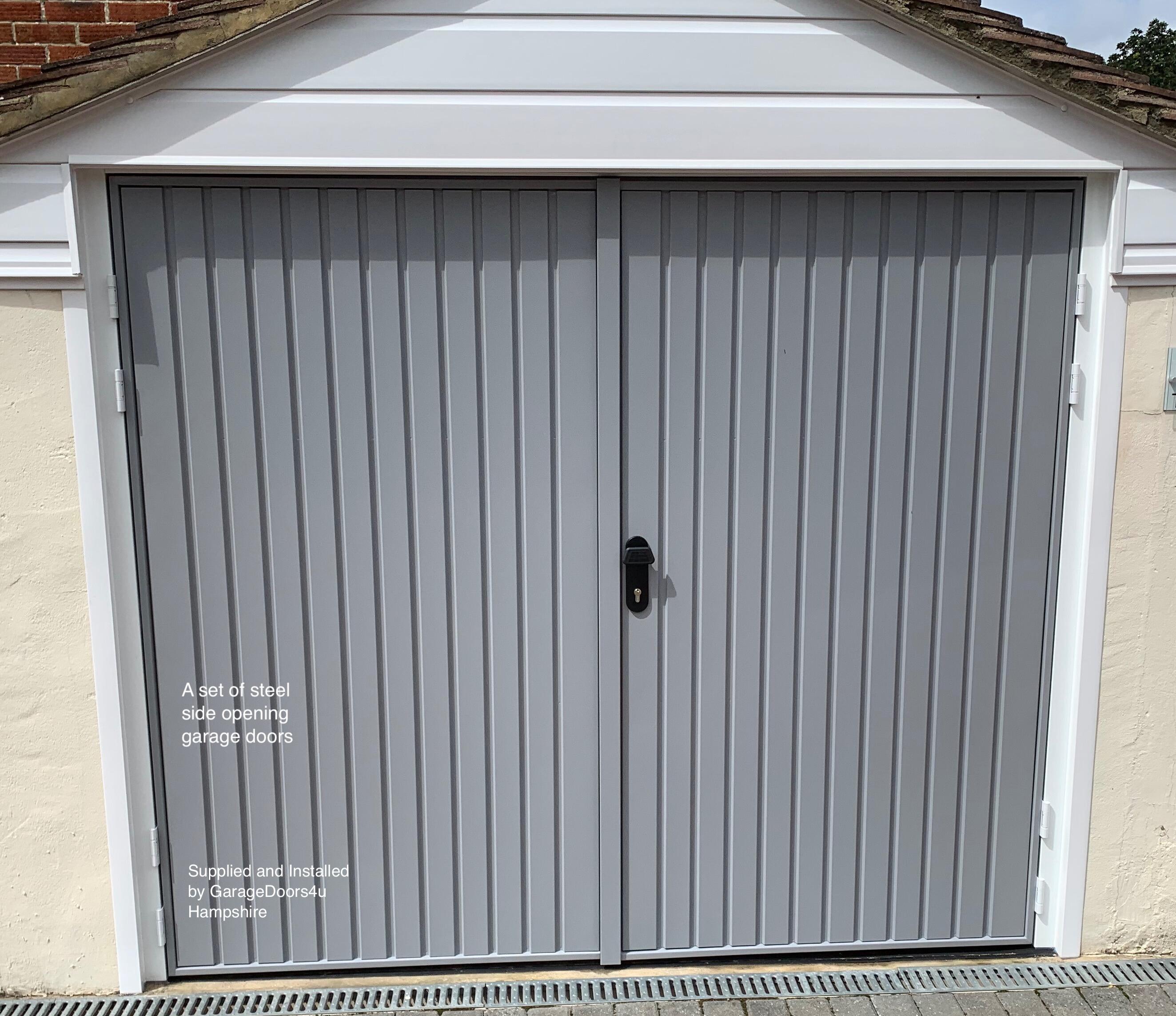 A classic design of side hinged garage door