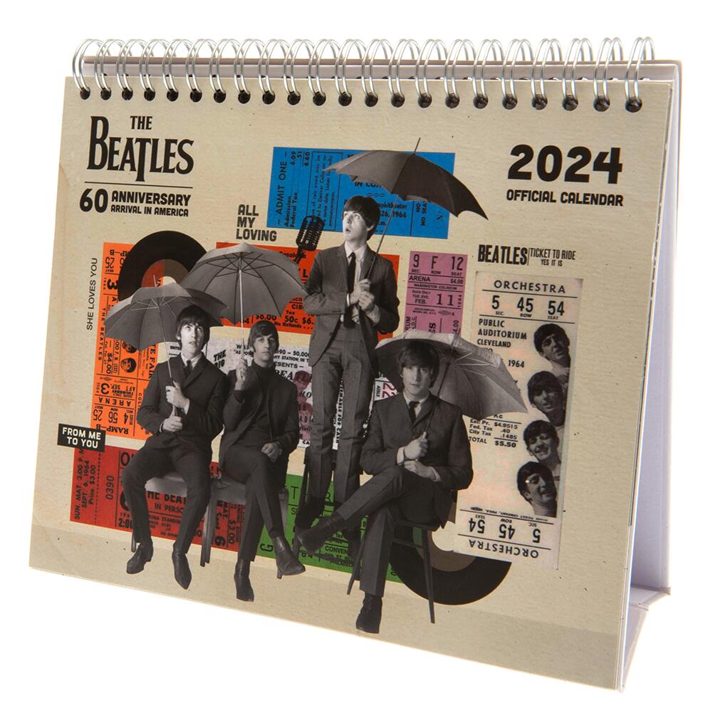 The Beatles Desktop Calendar 2024   Tm 03237 The Beatles Desktop Calendar 2024 