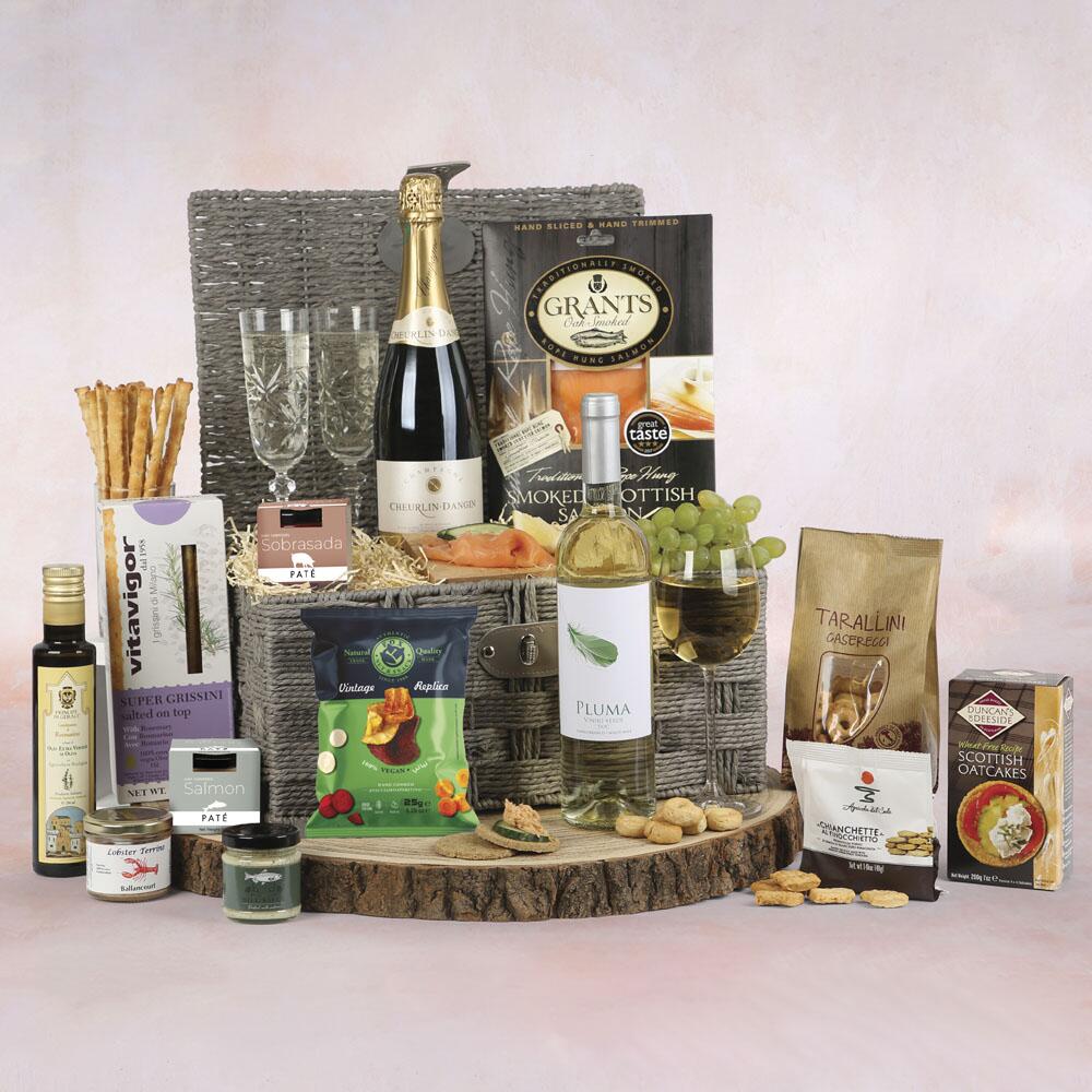 Neptune's Feast Hamper in Wicker Basket