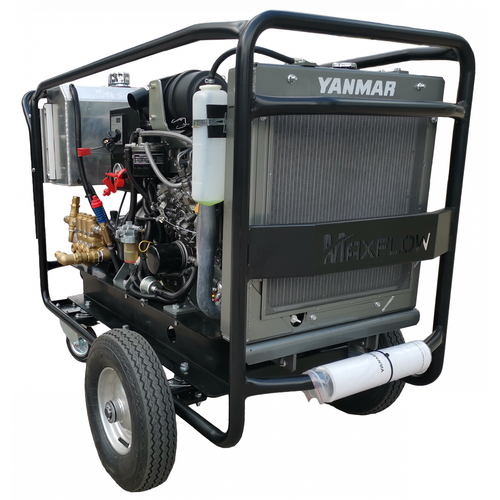 Maxflow Industrial Diesel Pressure Washer – Yanmar 3TNV 33 LPM 300 BAR Trolley Frame (Electric Start)