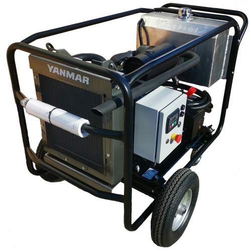 High Pressure Yanmar 3 Cyl Diesel Unit Trolley Frame - 30M Hose + lance