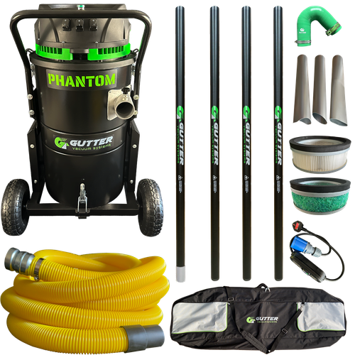 Phantom 3600w Gutter Vacuum System with Push Fit Carbon Fibre Poles