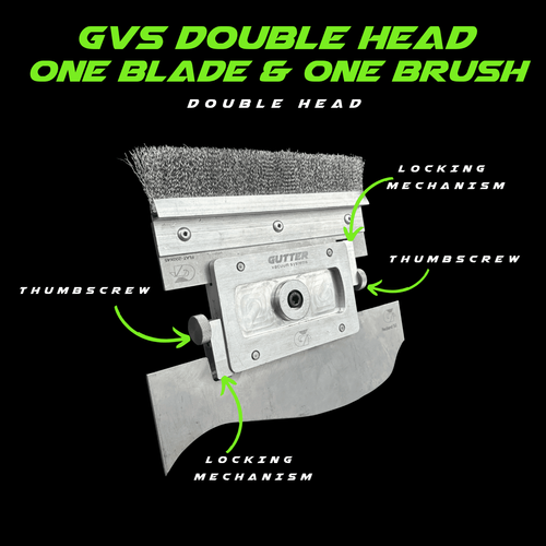 GVS Double Roof Scraper Head - One Blade and One Brush