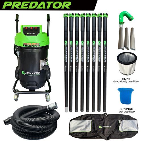 Polypropylene Predator Clamped Carbon Fibre Gutter Vacuum System – Silicone Neck