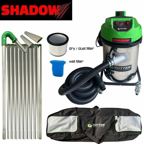 Shadow 3400w Gutter Vacuum - Aerospace Aluminium - 500g Poles