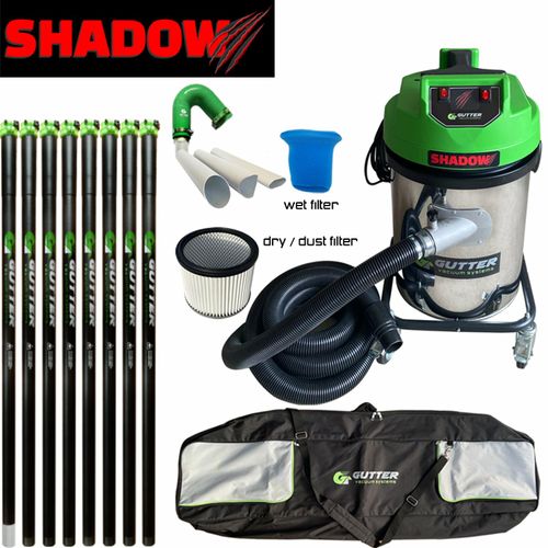 Shadow 3400w Gutter Vacuum - Clamped Carbon Fibre Flexi Neck
