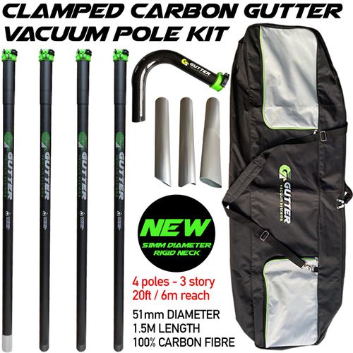 Clamped Carbon Fibre 51mm Pole Kits with Carbon Fibre 51mm Rigid Neck