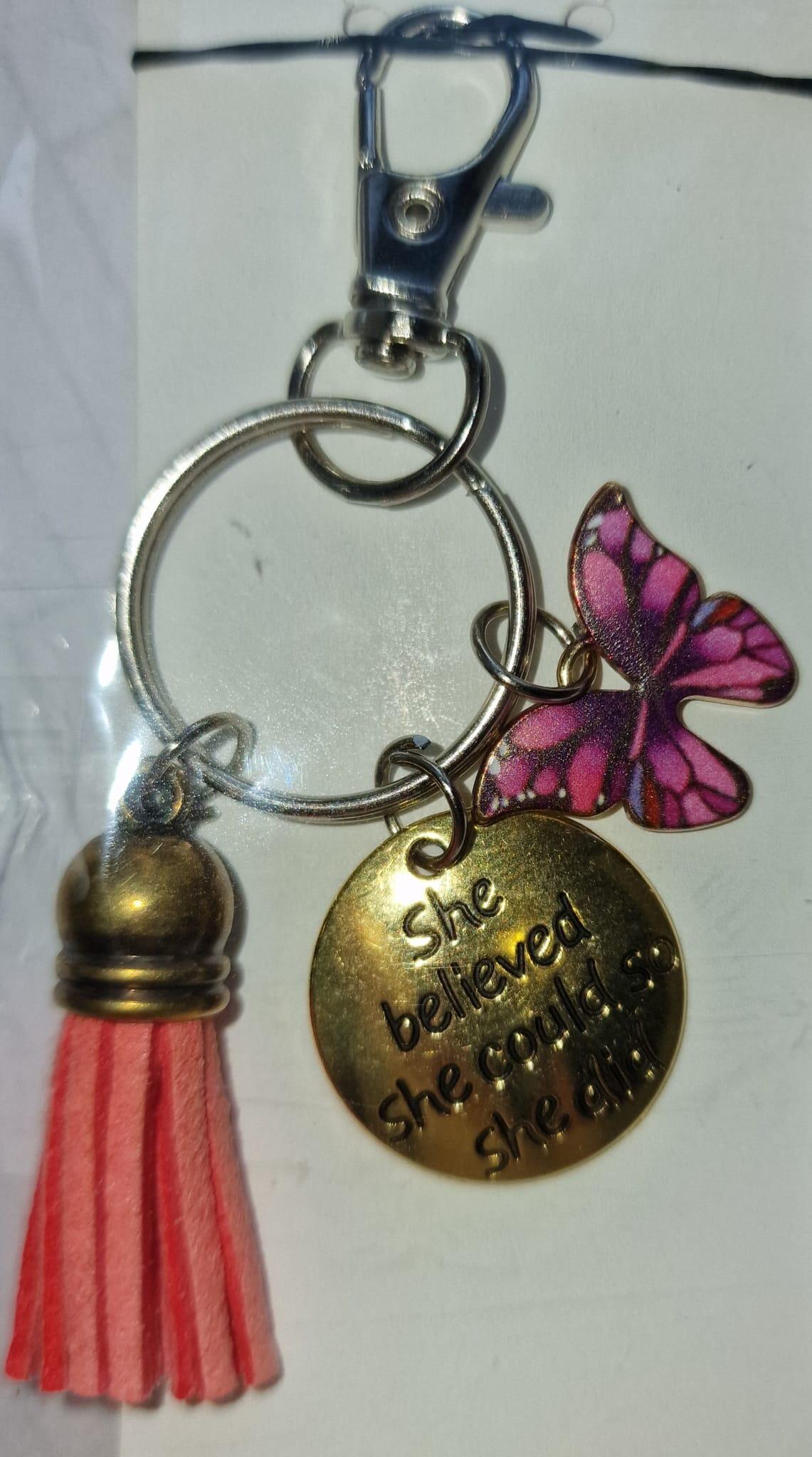 butterfly believe peach