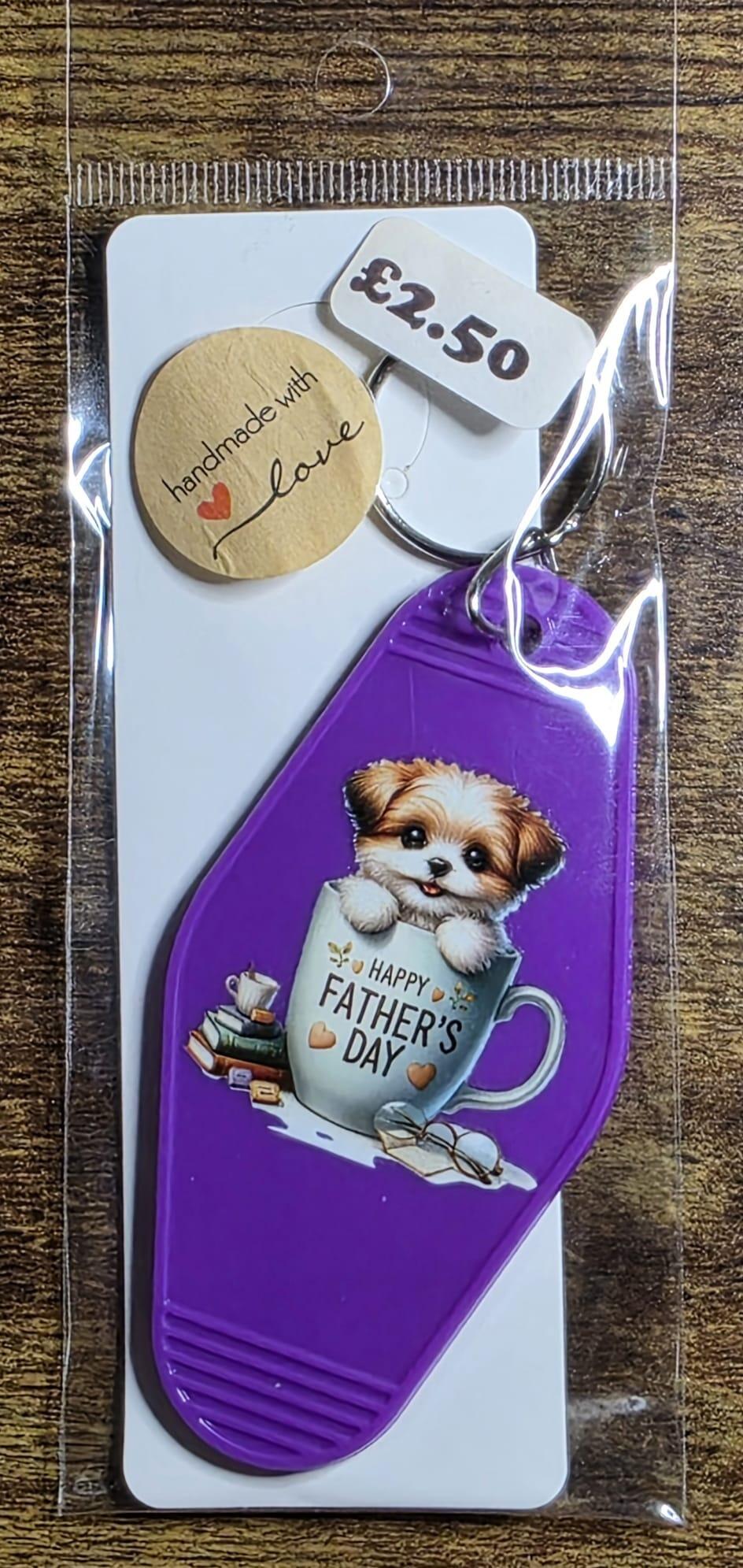 hotel fathers day puppy cup purple