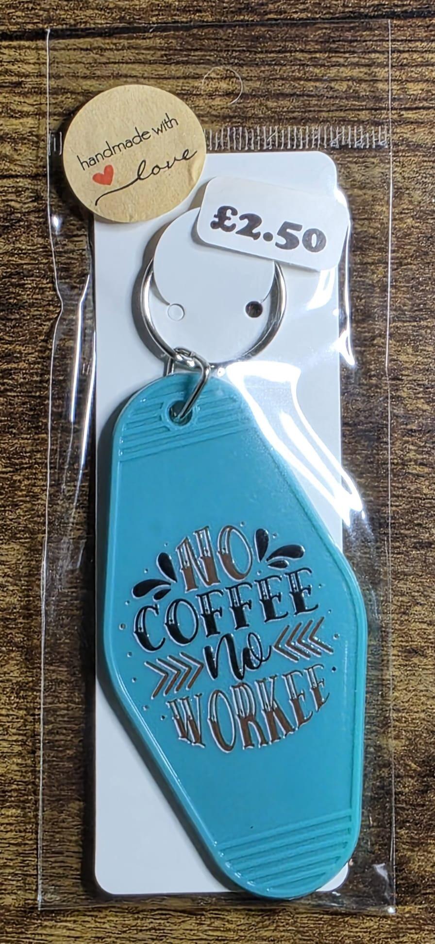 no coffee no work blue