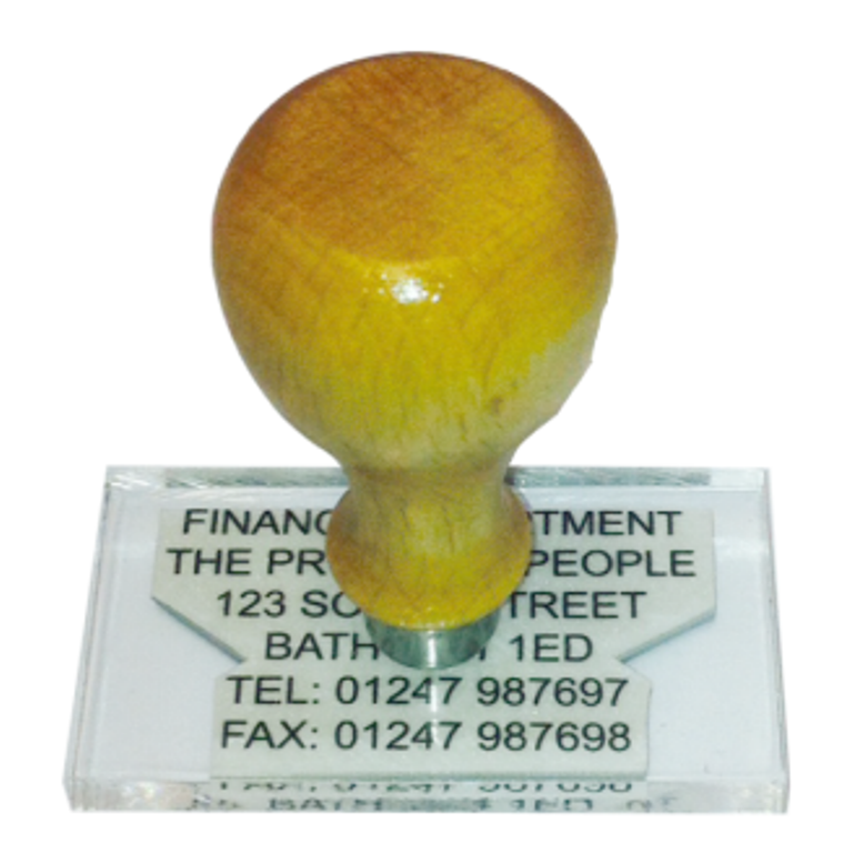 Traditional Rubber Stamp 50x25mm Model RS8