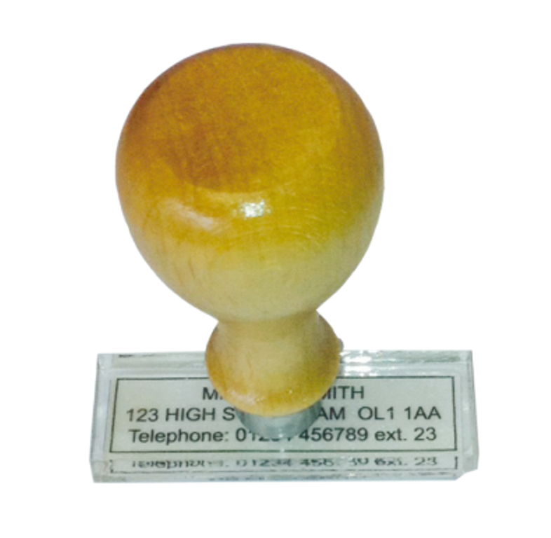 Traditional Rubber Stamp 50x12mm Model RS2