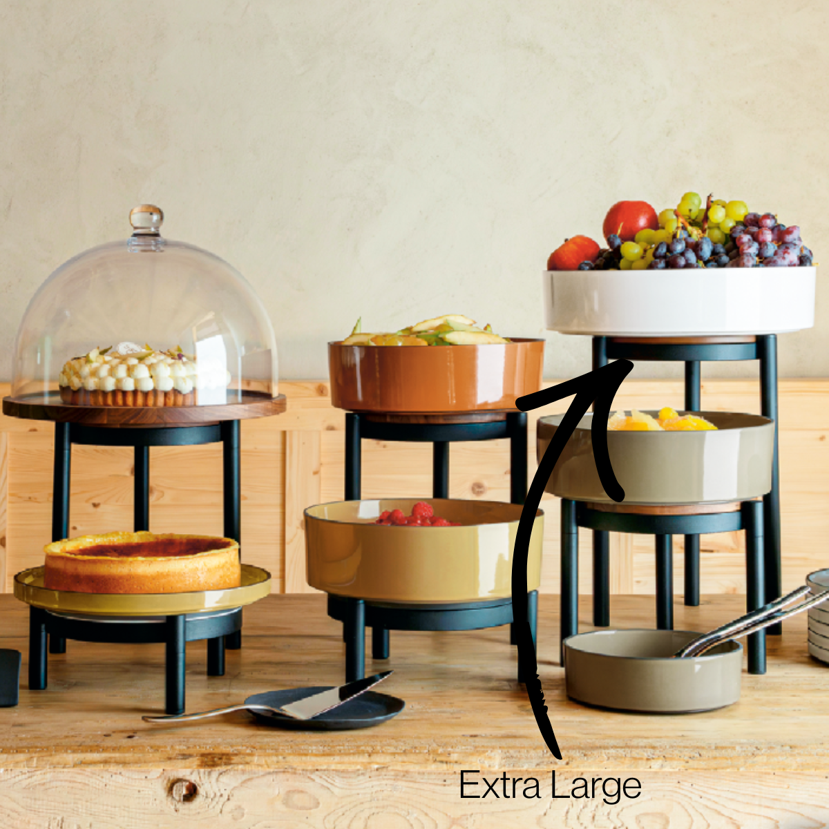 Counter Riser Round Xl Revol En Scene XL Black Round Riser 24 x 36cm