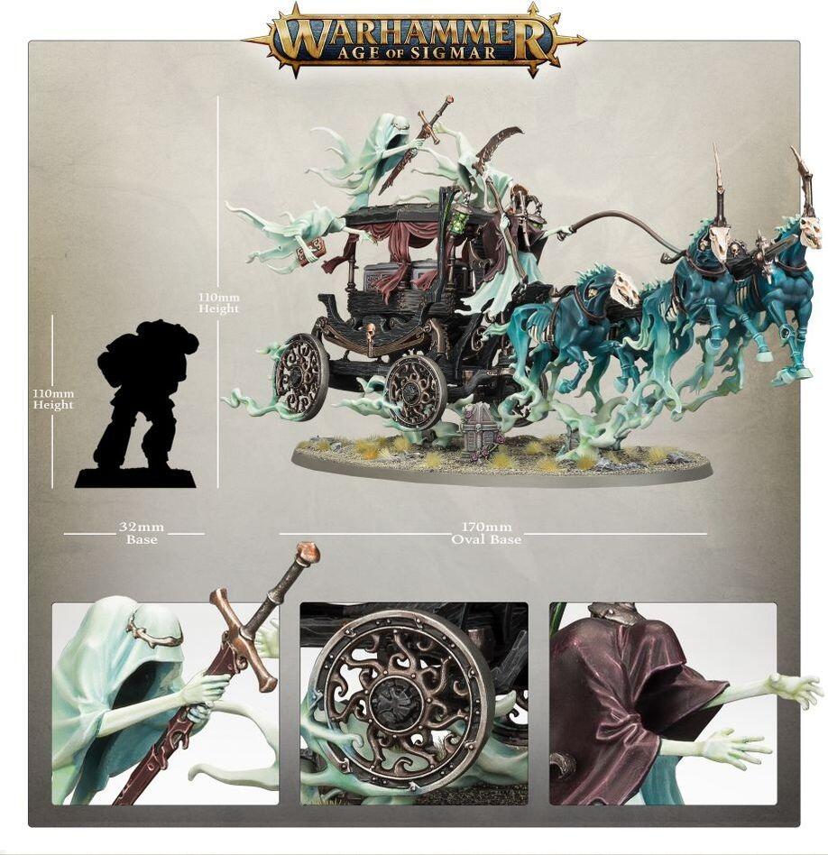 Warhammer AoS Nighthaunt Black Coach centrepiece miniature